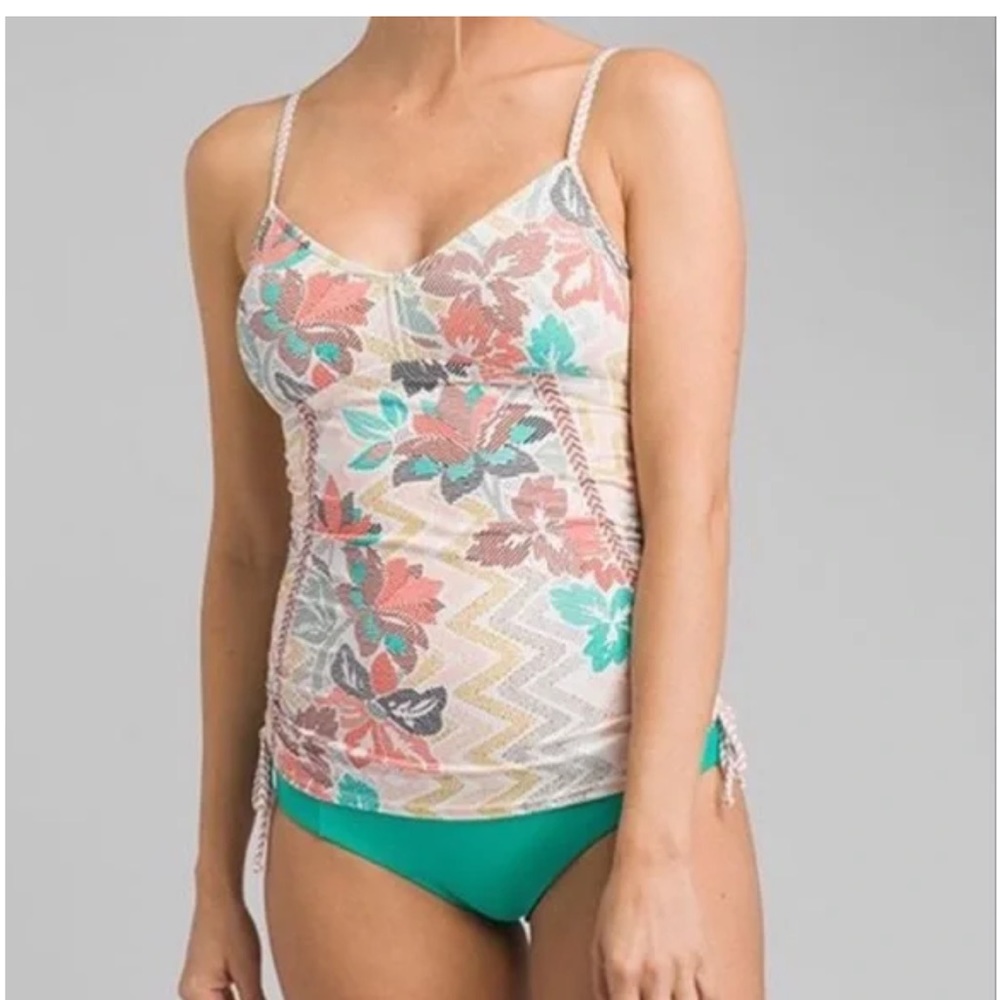 Prana floral moorea tankini in horchata M